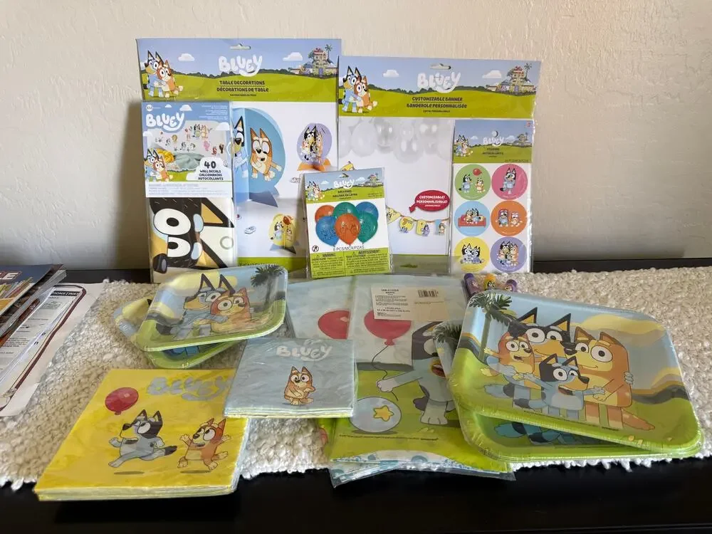 Bluey Party Supplies Complete Bundle – Plates, Napkins, Decorations & More NEW